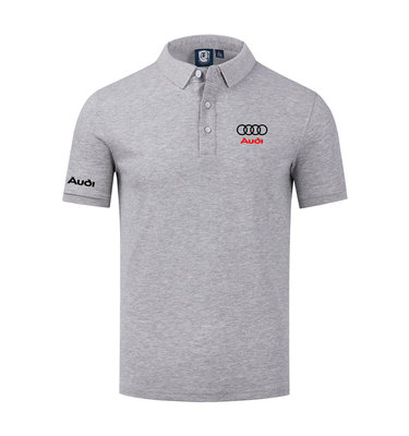 2022 Polo Audi Homme Manches Courtes Couleur Unie Coton Slim Fit